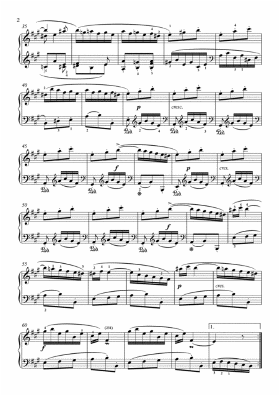 Scarlatti-Sonata in A-Major L.259 K.221(piano) Piano Solo scores gallery preview page 3