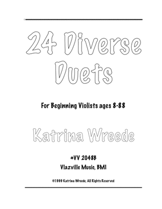 24 Diverse Duets for Beginning Violists ages 8 to 88