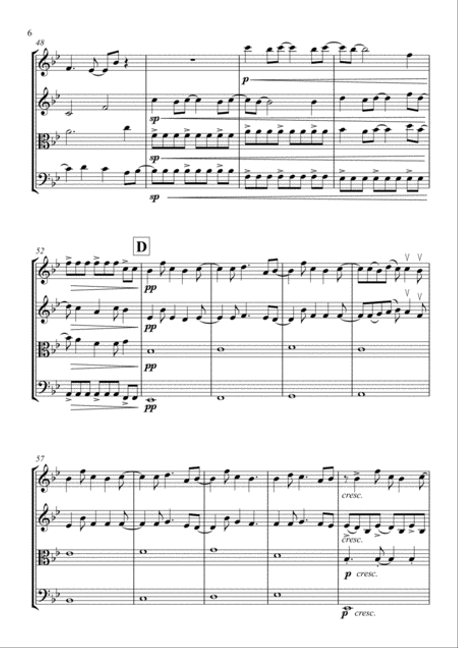 How To Save A Life String Quartet scores gallery preview page 6