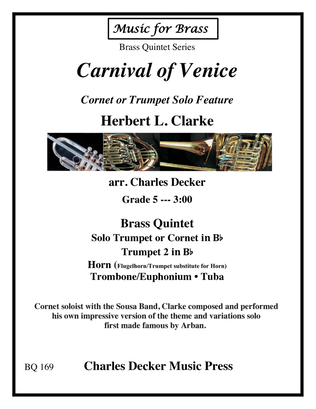 Book cover for Carnival of Venice for Brass Quintet