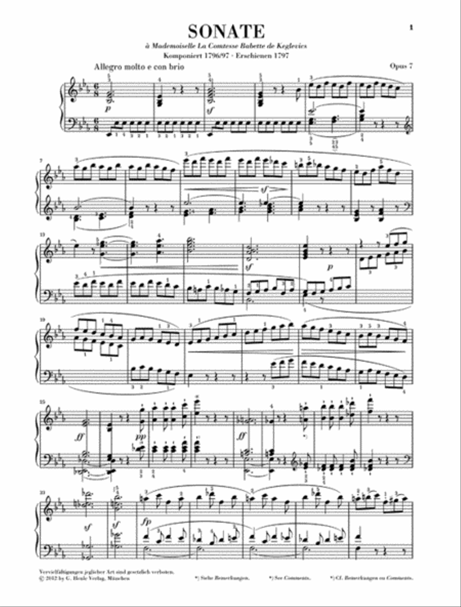 Piano Sonata No. 4 in E-flat Major, Op. 7 Piano Solo scores gallery preview page 2