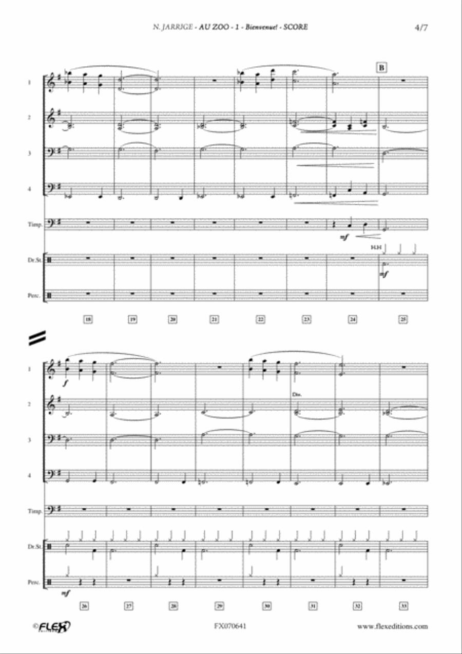 Au Zoo - 1 - Bienvenue ! Concert Band scores gallery preview page 4