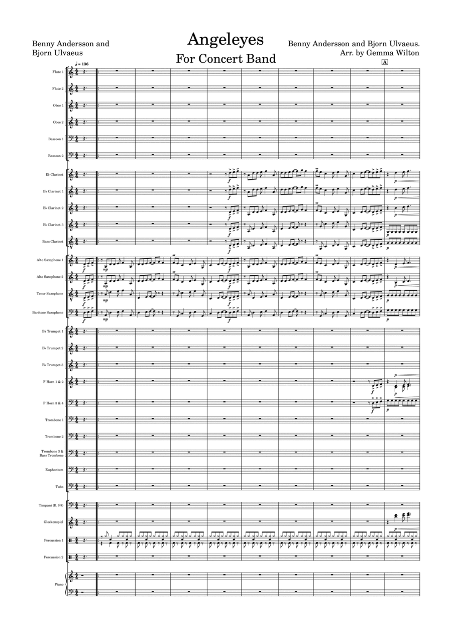 Angeleyes Concert Band scores gallery preview page 1