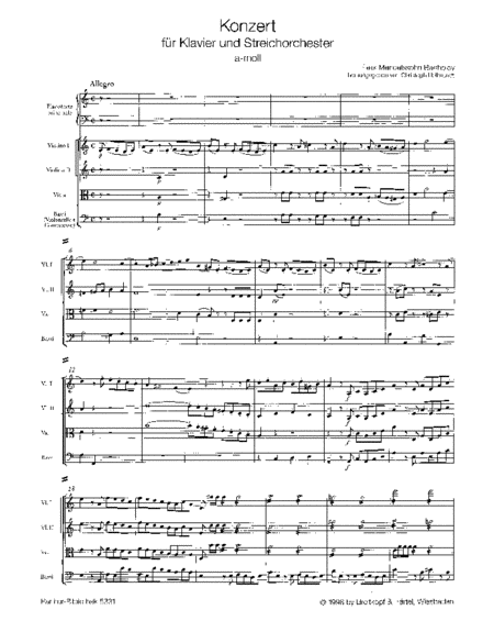 Piano Concerto in A minor MWV O 2