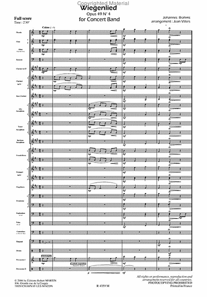 Berceuse de Brahms Op. 49 No. 4 image number null
