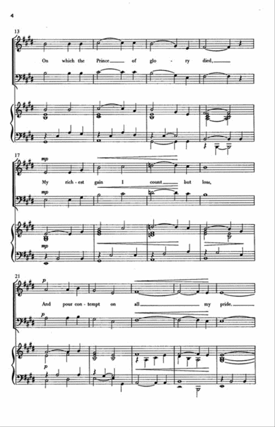 When I Survey the Wondrous Cross 4-Part scores gallery preview page 3