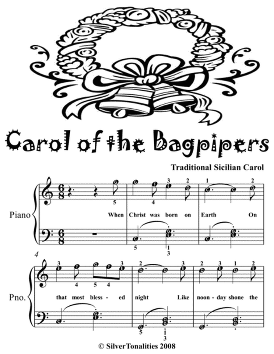 Carol of the Bagpipers Easy Piano Sheet Music 2nd Edition