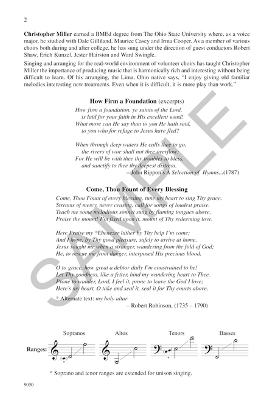 Two American Hymns 4-Part scores gallery preview page 3