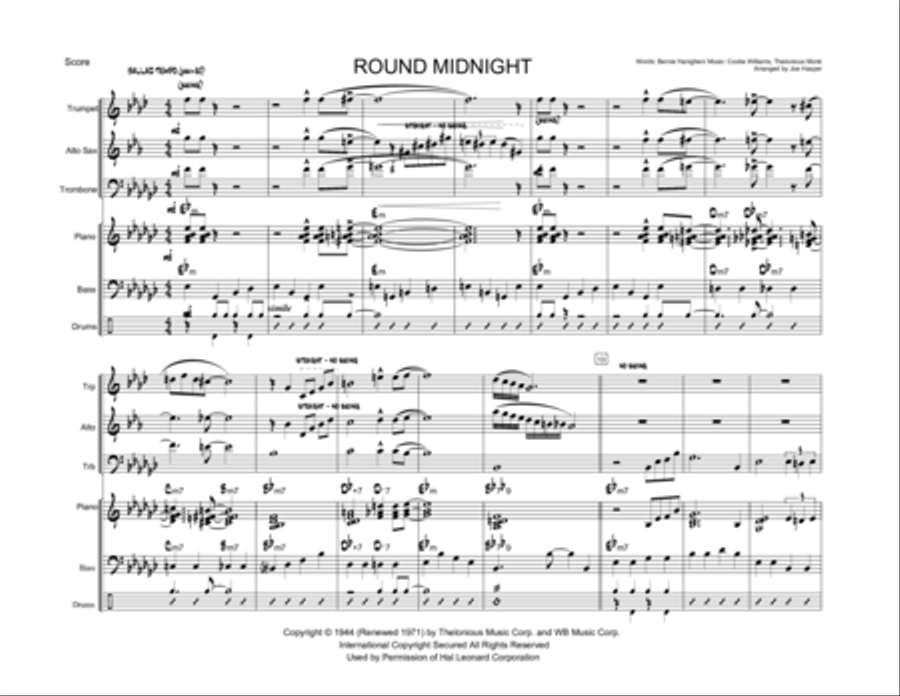 Round Midnight Round Midnight Small Ensemble scores gallery preview page 2