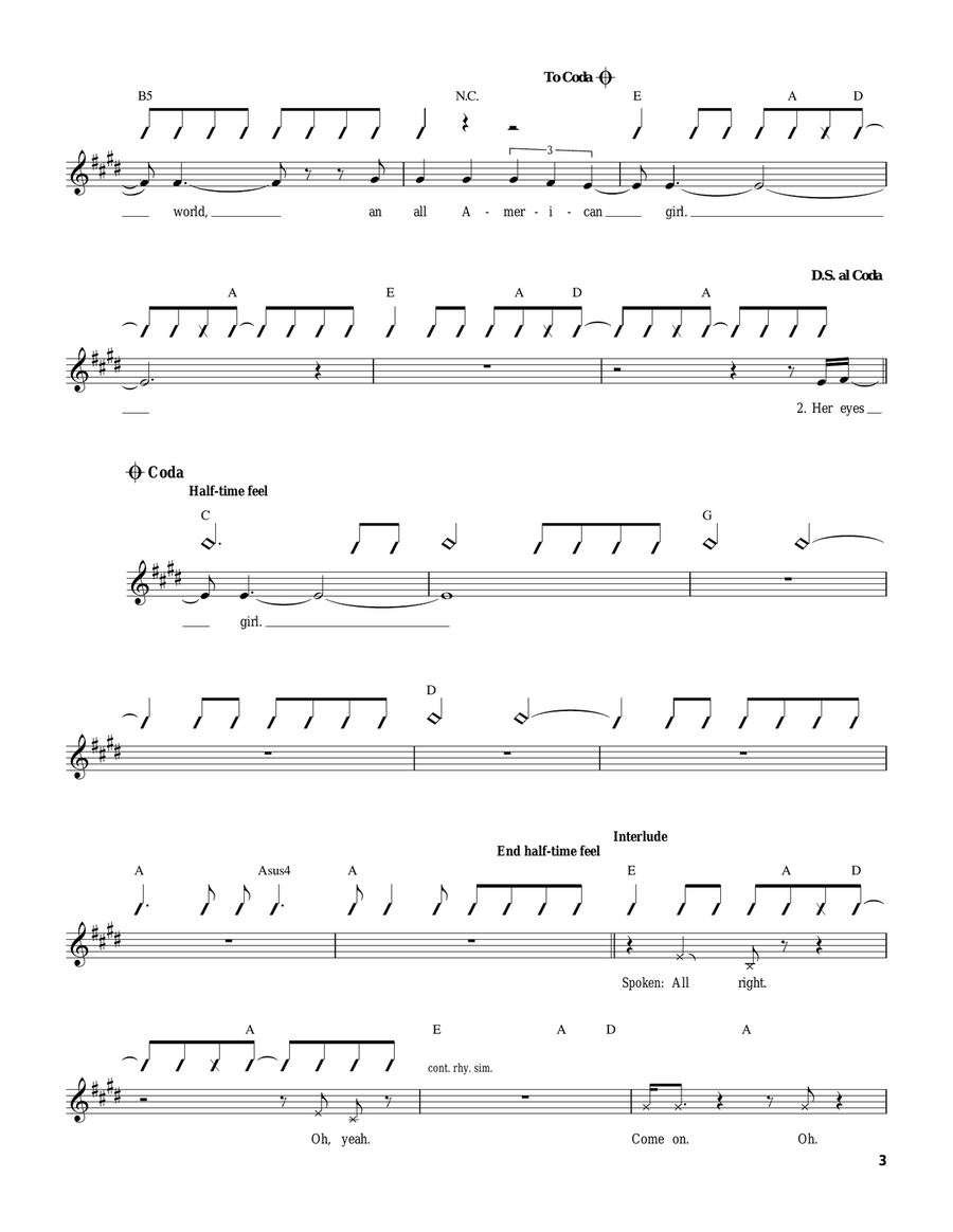 All American Girl Acoustic Guitar scores gallery preview page 3