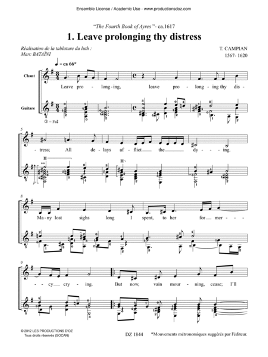 The Fourth Book of Ayres Classical Guitar scores gallery preview page 2
