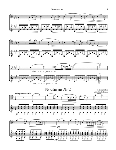 Nocturnes 1, 2 & 3 for cello and guitar image number null