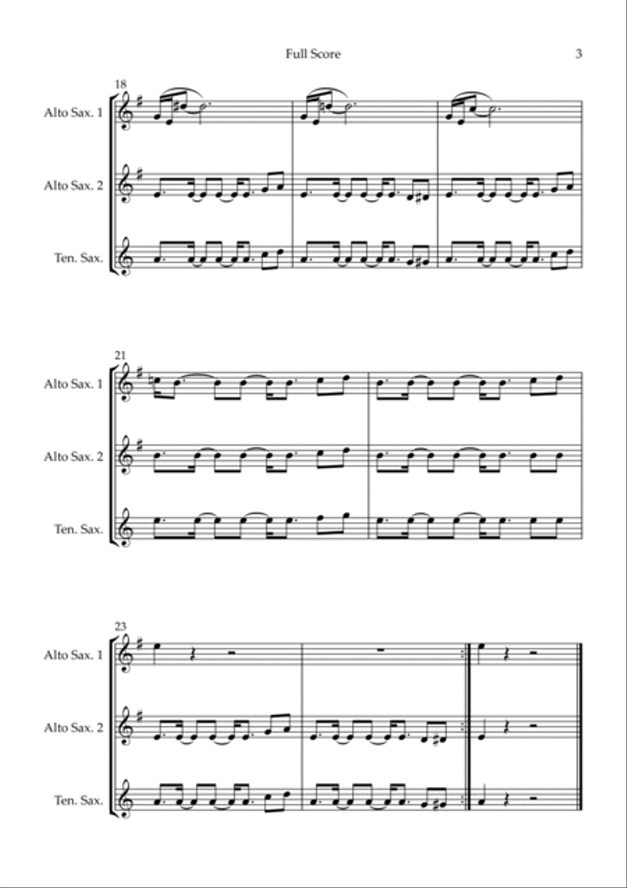 Mission: Impossible Theme Woodwind Trio scores gallery preview page 3
