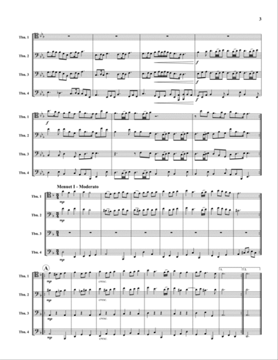 Royal Fireworks Suite Royal Fireworks Suite Trombone Quartet scores gallery preview page 3