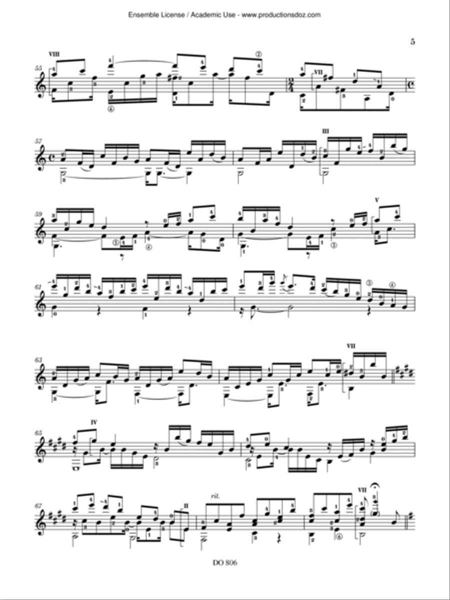 Sandy’s Portrait Classical Guitar scores gallery preview page 5