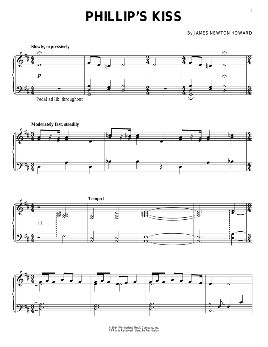 Phillip's Kiss Piano Solo scores gallery preview page 1
