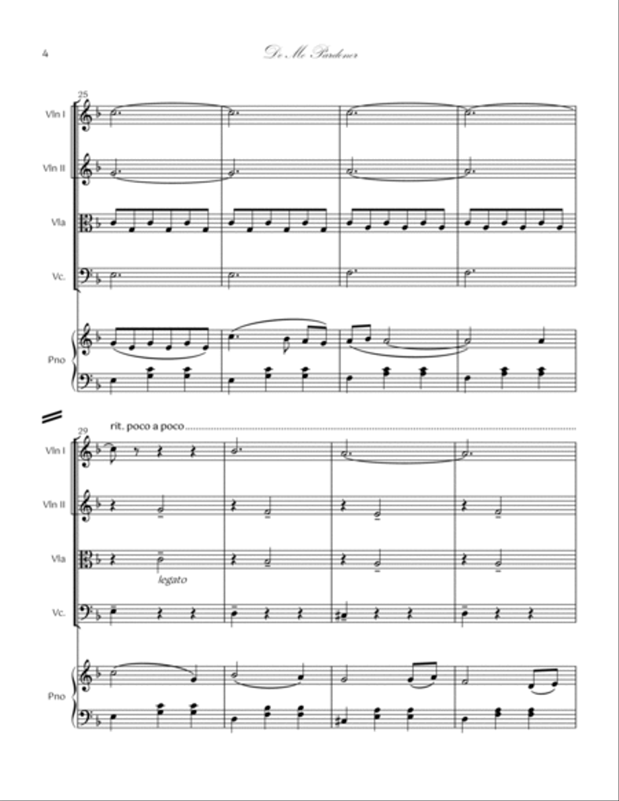 11. De Me Pardoner Piano Quintet Piano Quintet scores gallery preview page 4