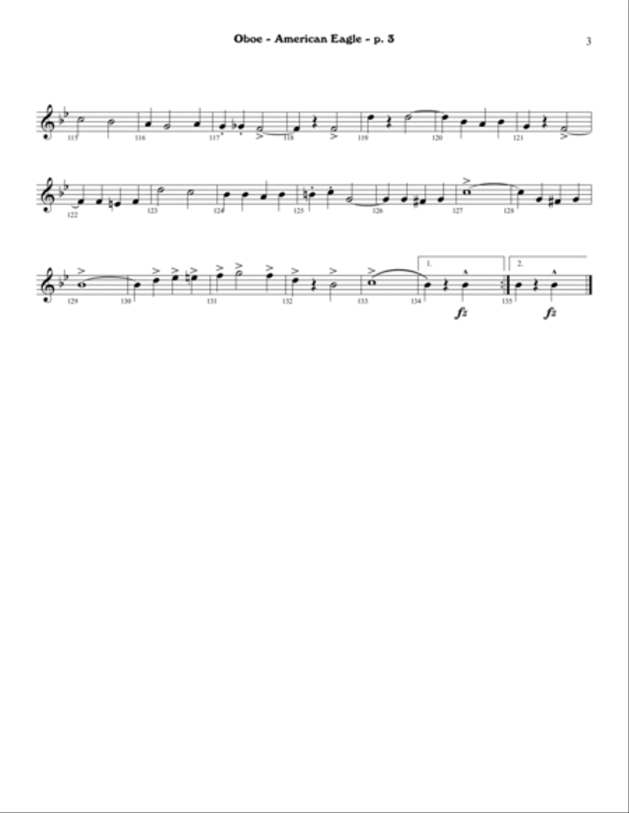 American Eagle March for Concert Band Concert Band scores gallery preview page 6