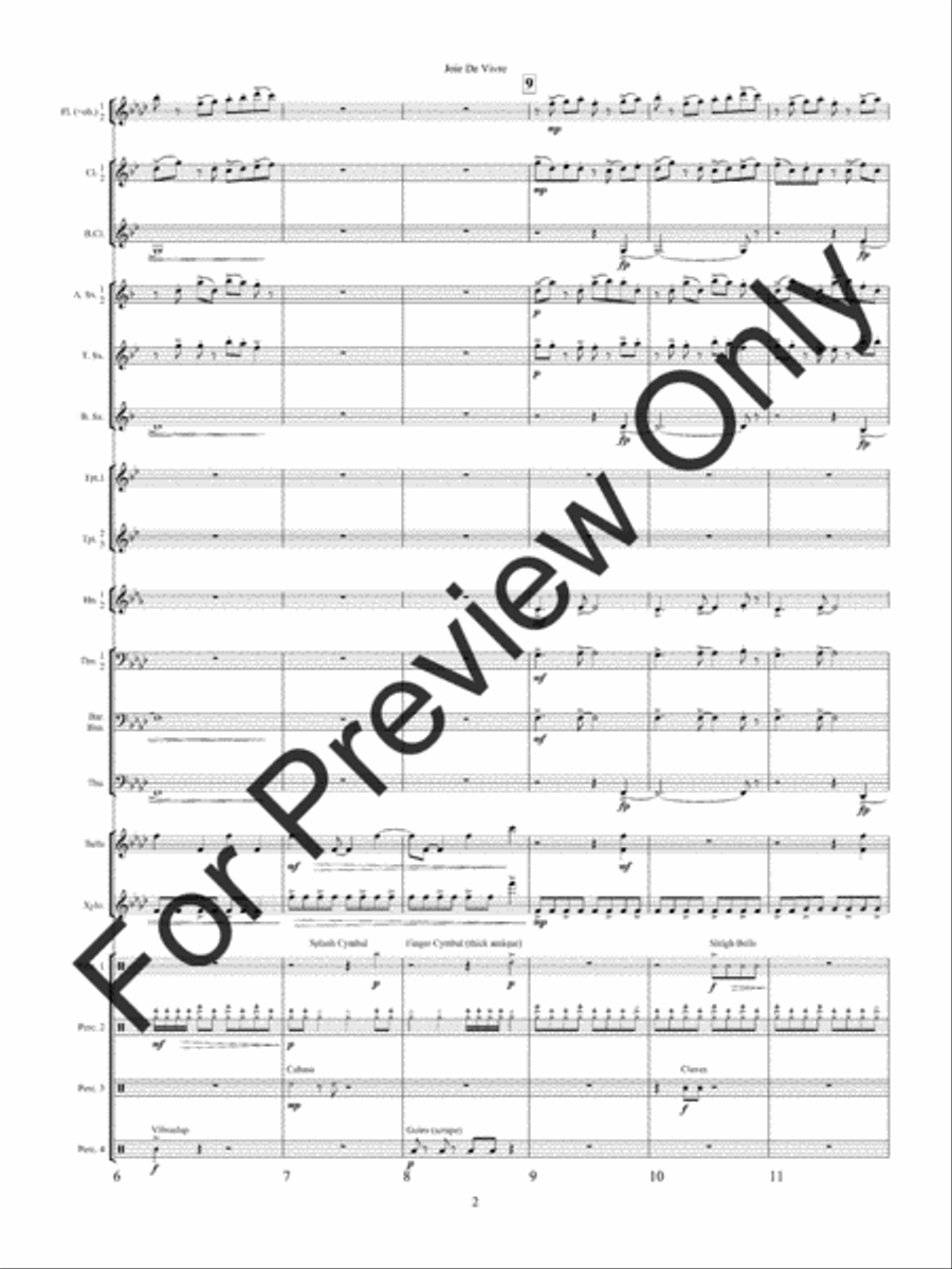 Joie De Vivre Concert Band scores gallery preview page 5