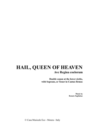 HAIL, QUEEN OF HEAVEN - Ave Regina coelorum - Tagliabue - For Solo and SATB Choir