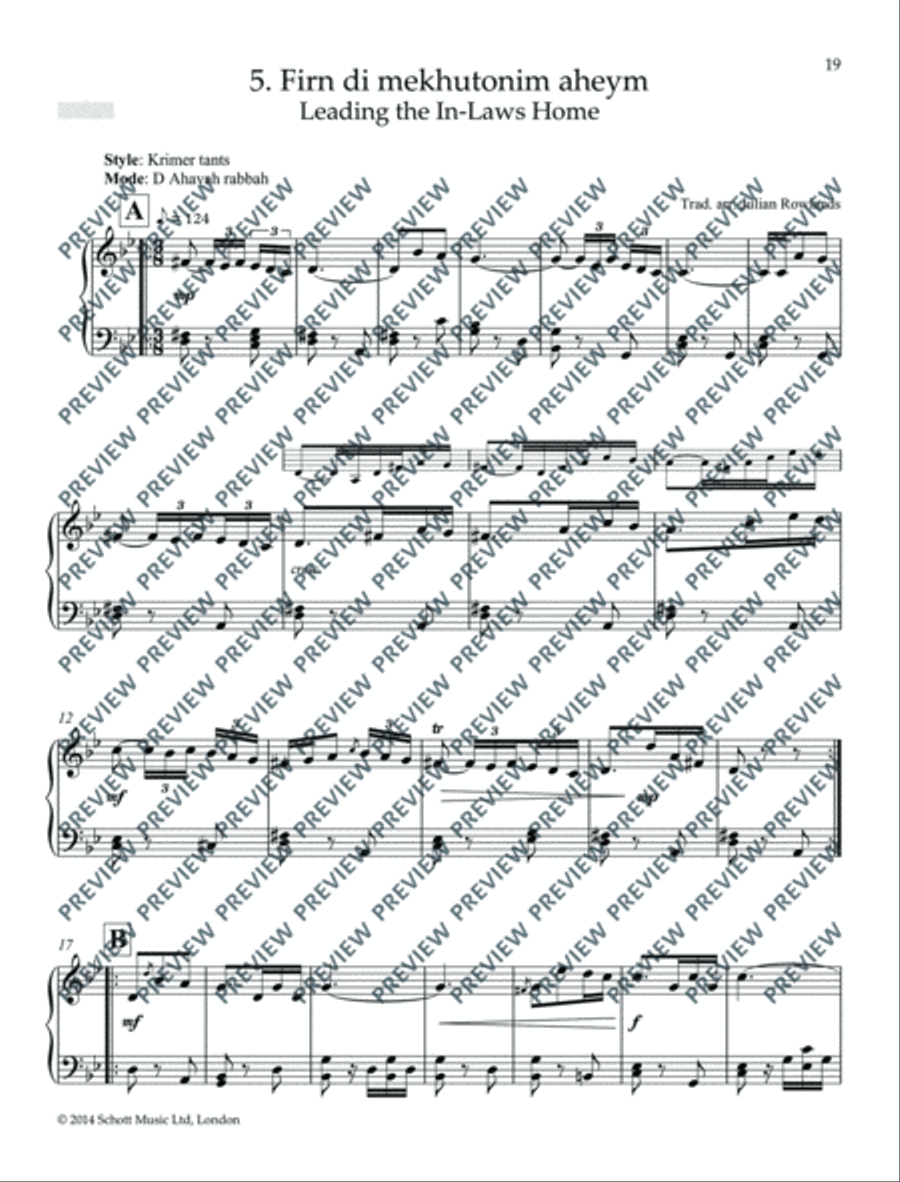 Klezmer Piano Collection Piano Solo scores gallery preview page 20