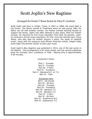 Scott Joplin's New Ragtime (Brass)