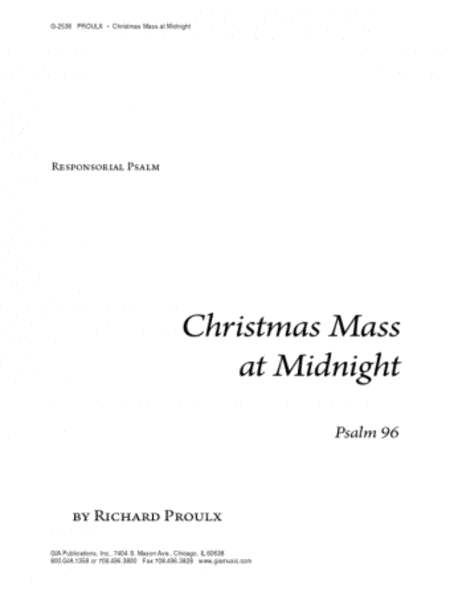 Christmas at Midnight-Psalm 95(96)