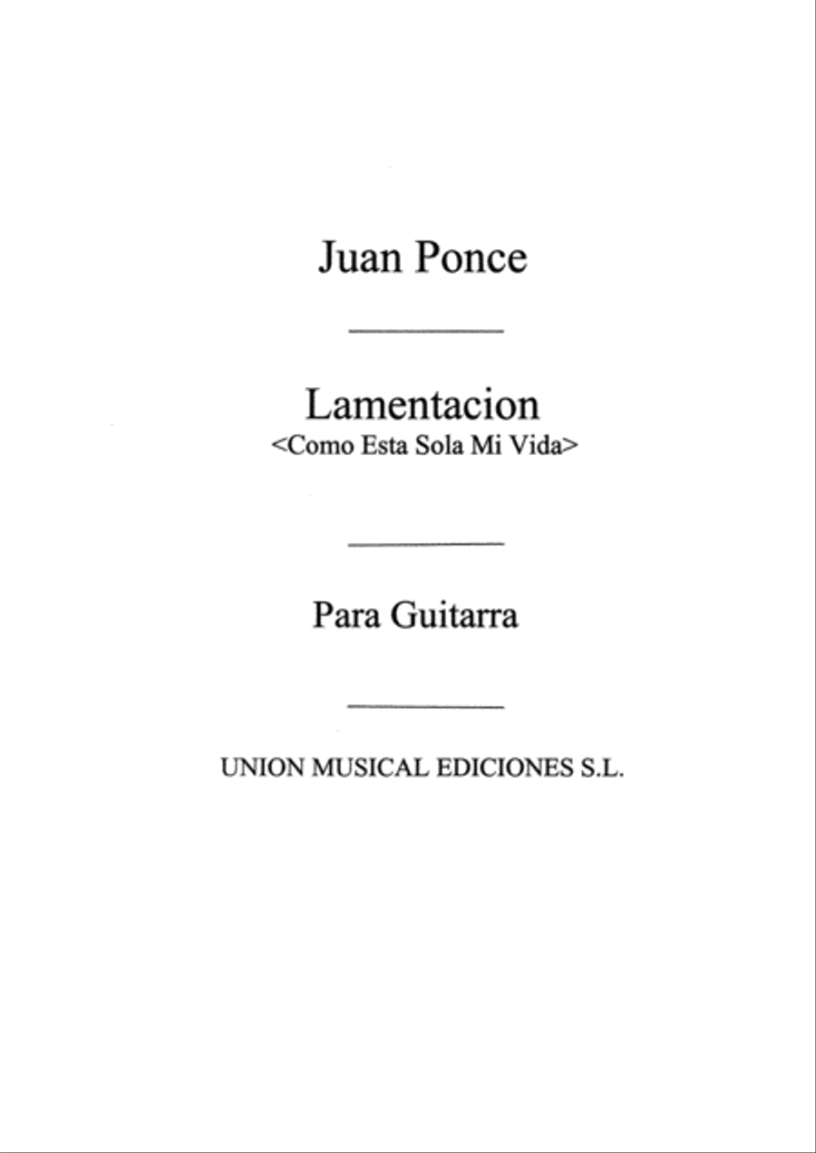 Lamentacion Como Esta Sola Mi Vida Acoustic Guitar scores gallery preview page 1