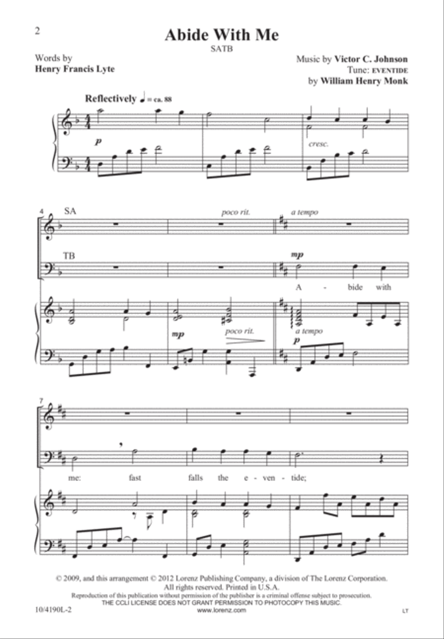 Abide with Me Abide with Me 4-Part scores gallery preview page 2