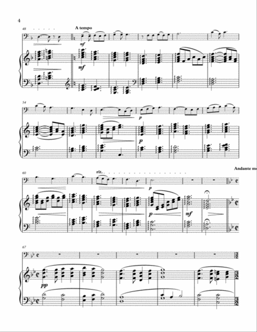 Cantus for Cello and Piano Piano scores gallery preview page 4