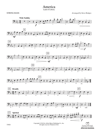 America - Land of Liberty: (wp) String Bass