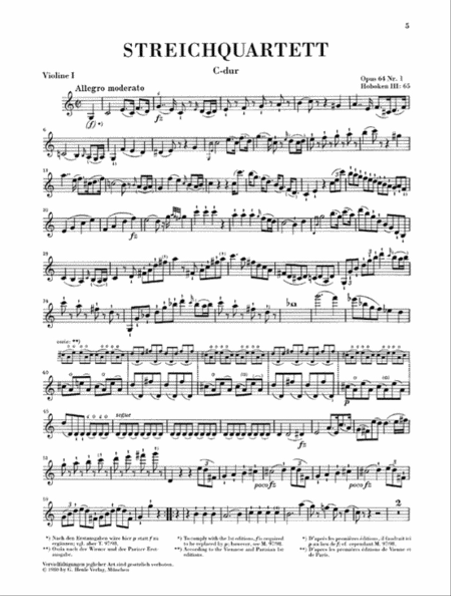 String Quartets Volume 8, Op. 64 (Second Tost Quartets) String Quartet scores gallery preview page 5
