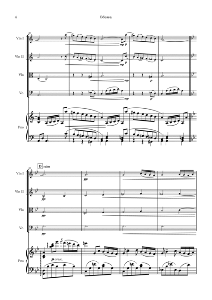 Odessa Piano Quintet scores gallery preview page 3