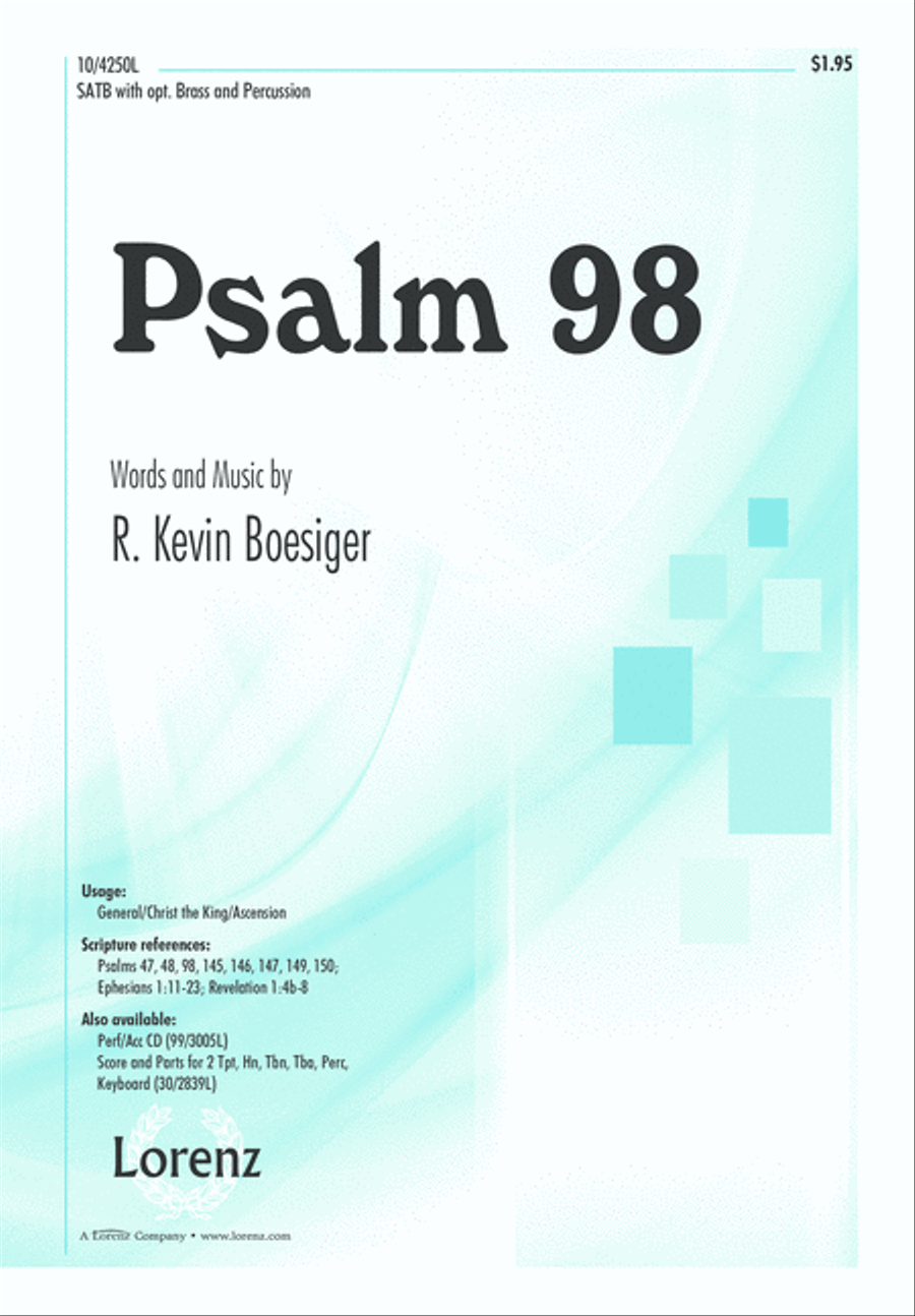 Psalm 98 4-Part scores gallery preview page 1