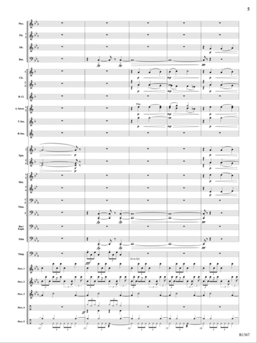 Month of the Cold Moon: Score Concert Band scores gallery preview page 5