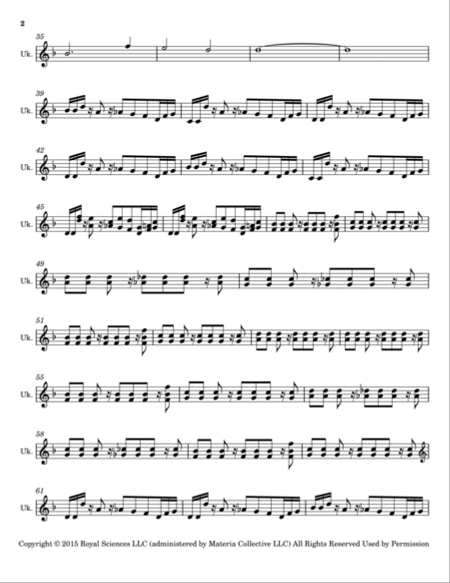 Megalovania Ukulele scores gallery preview page 2