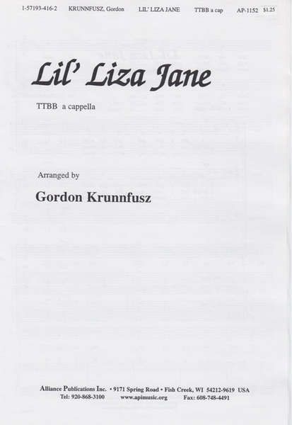 Lil Liza Jane