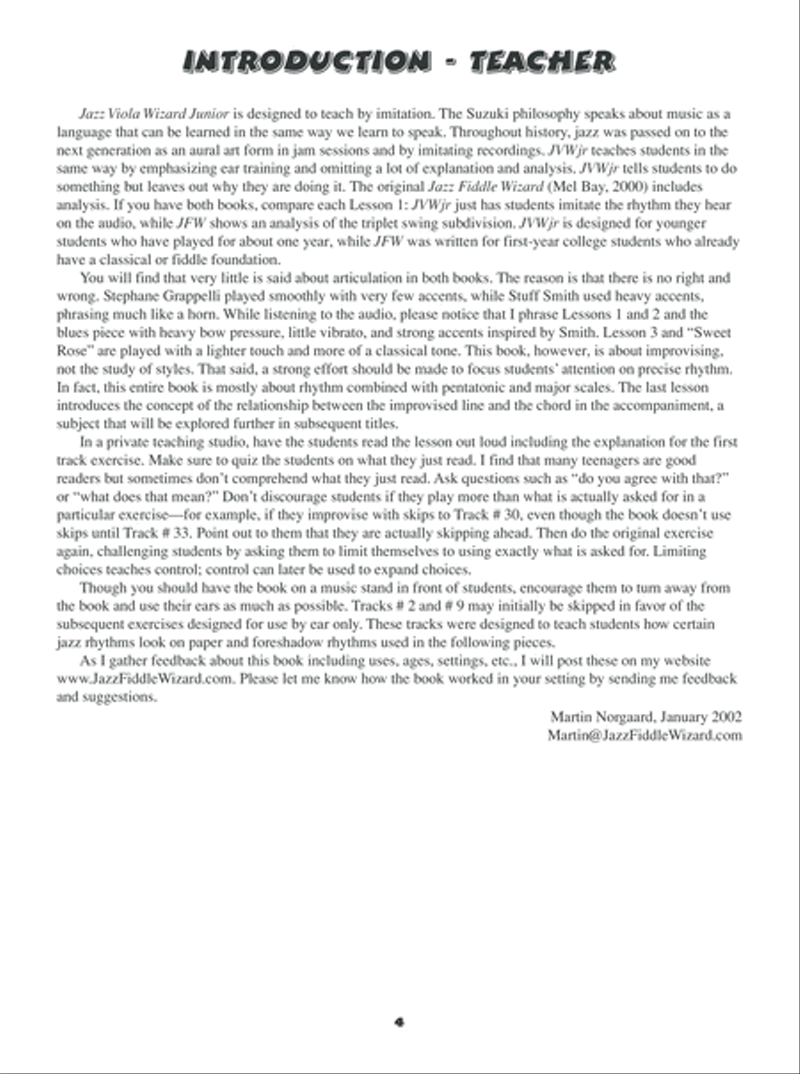 Jazz Viola Wizard Junior, Book 1 Viola Solo scores gallery preview page 5
