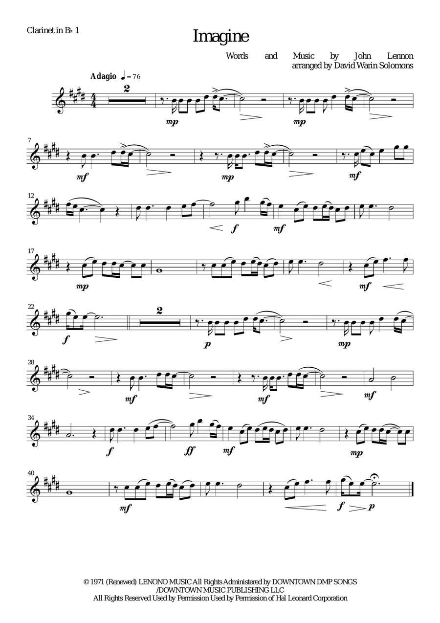 Imagine Imagine Clarinet scores gallery preview page 4