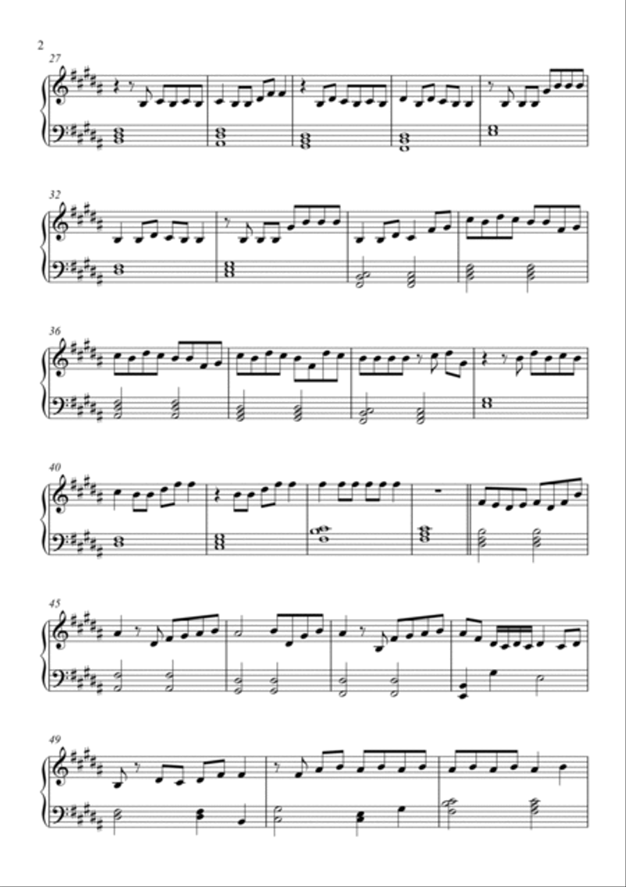 Memories Memories Piano Solo scores gallery preview page 2
