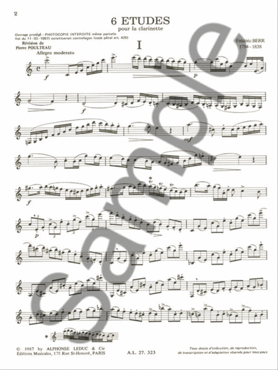 6 Etudes (clarinet Solo)