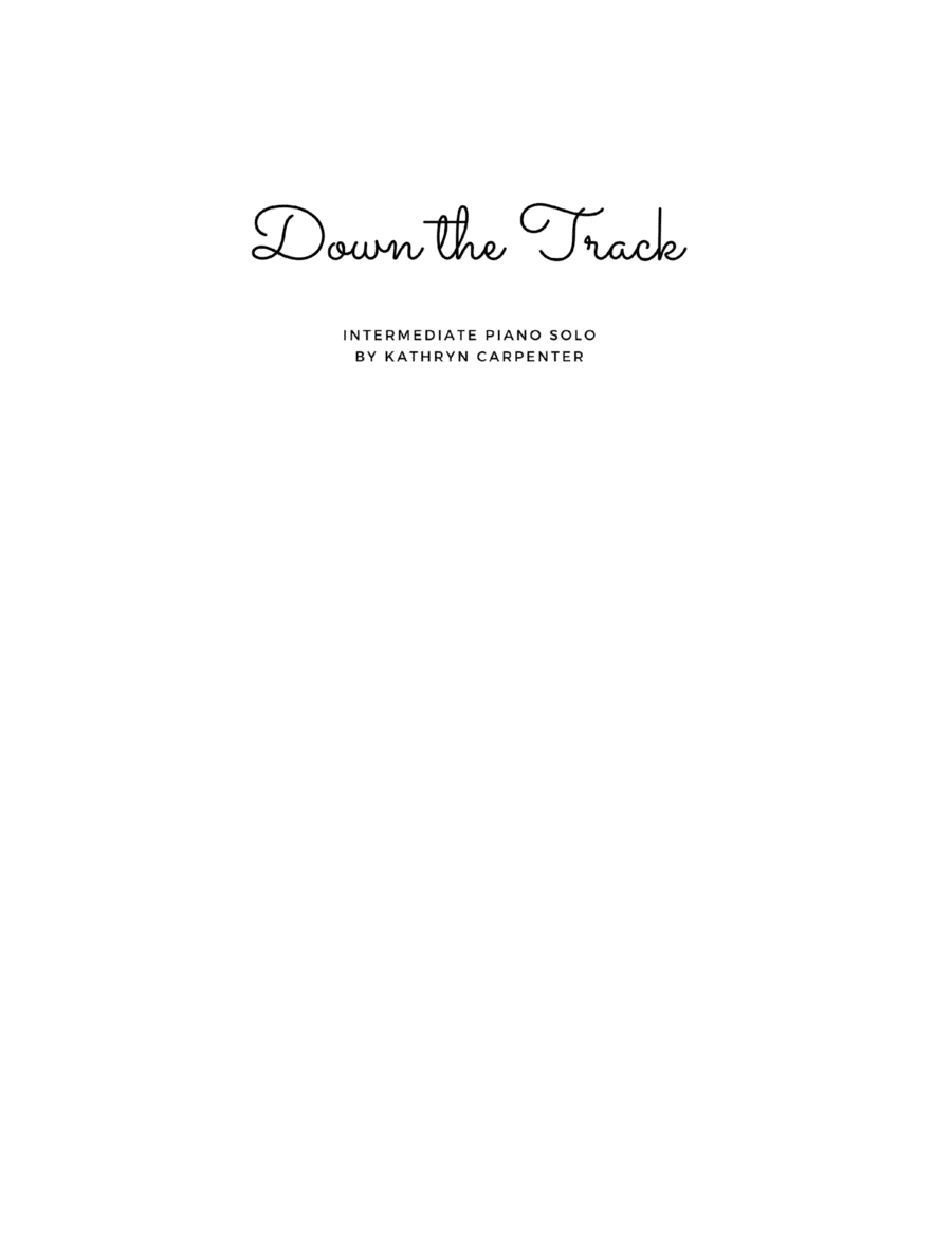 Down the Track (Intermediate Jazz Piano) image number null