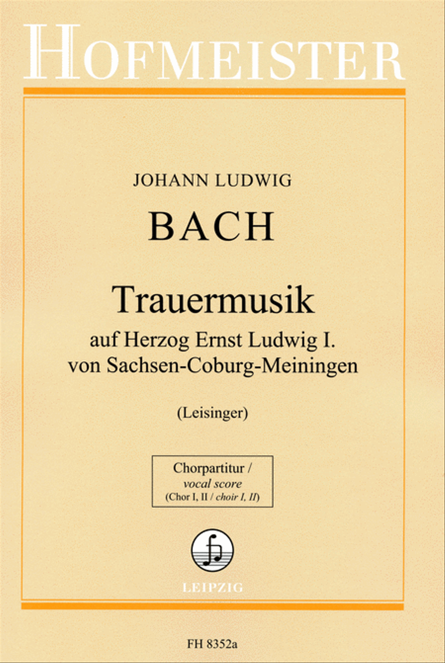 Trauermusik auf Herzog Ernst Ludwig I. von Sachsen-Coburg-Meiningen 4-Part scores gallery preview page 1