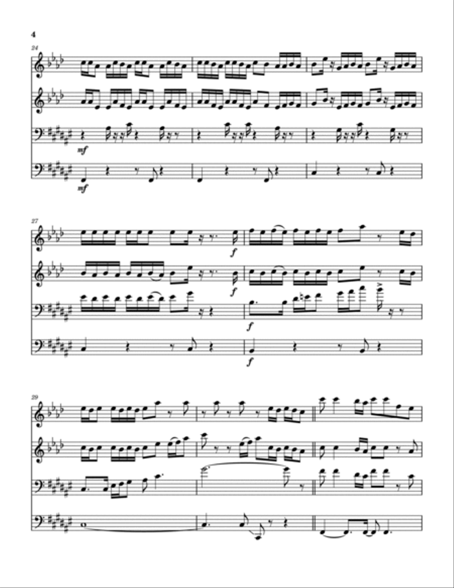 Fancy Like Christmas Brass Quartet scores gallery preview page 5