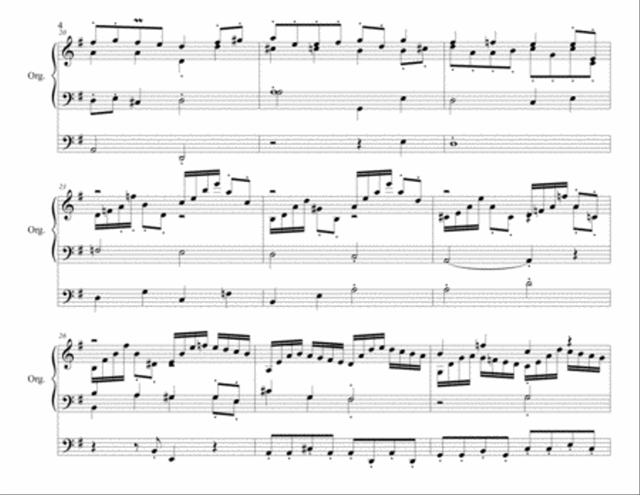 FUGUE IN G MAJOR - G. Tartini - Arr. for Organ 3 staff Organ Solo scores gallery preview page 4