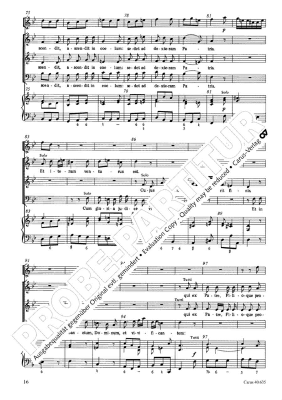 Missa civilis in B 3-Part scores gallery preview page 25