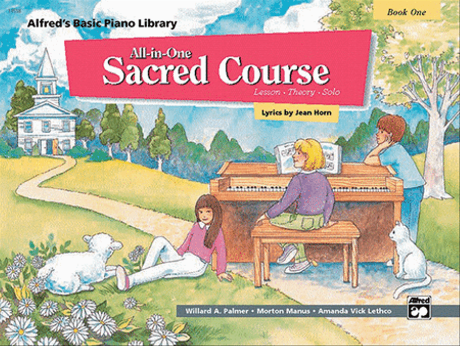 Alfred's Basic All-in-One Sacred Course, Book 1 Piano Method scores gallery preview page 1