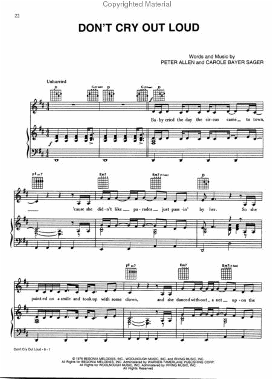 The Boy from Oz Piano, Vocal, Guitar scores gallery preview page 3