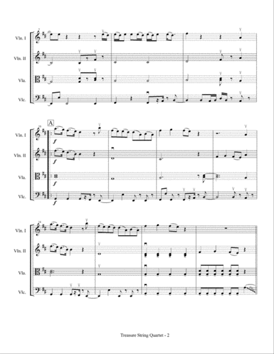 Treasure String Quartet scores gallery preview page 3