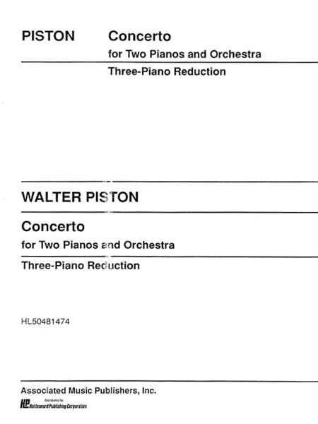 Concerto 2pno/Orch 3pno Red Three Piano Reduction Need 3 Copies To Perform